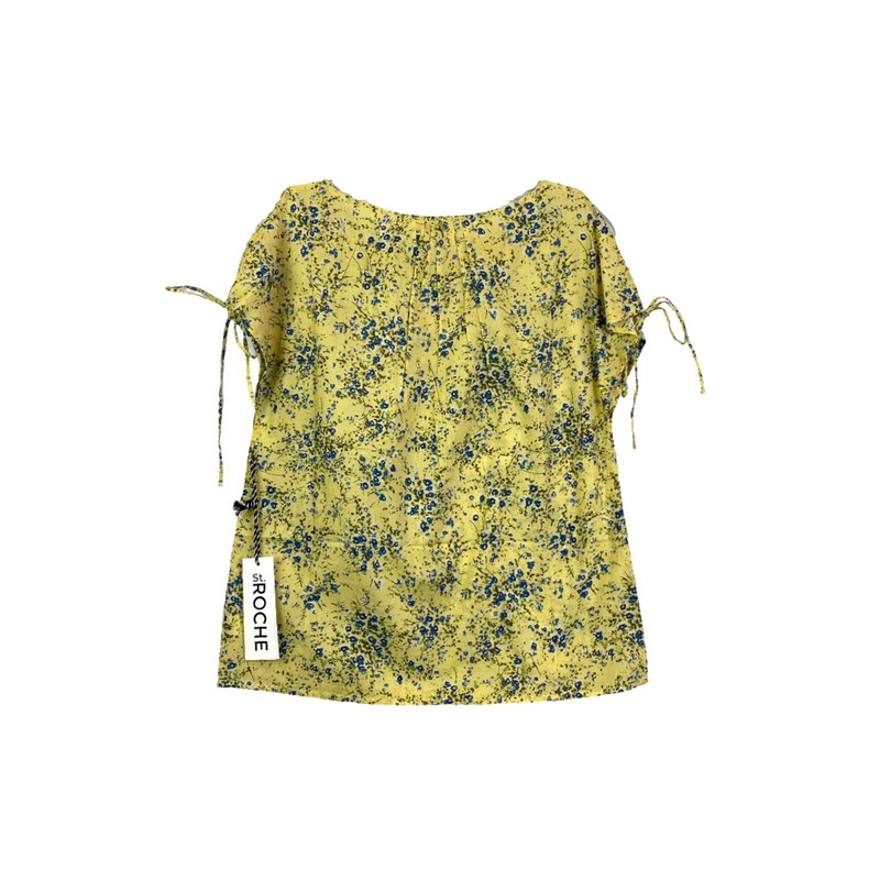 St. Roche Open Shoulder Floral Blouse