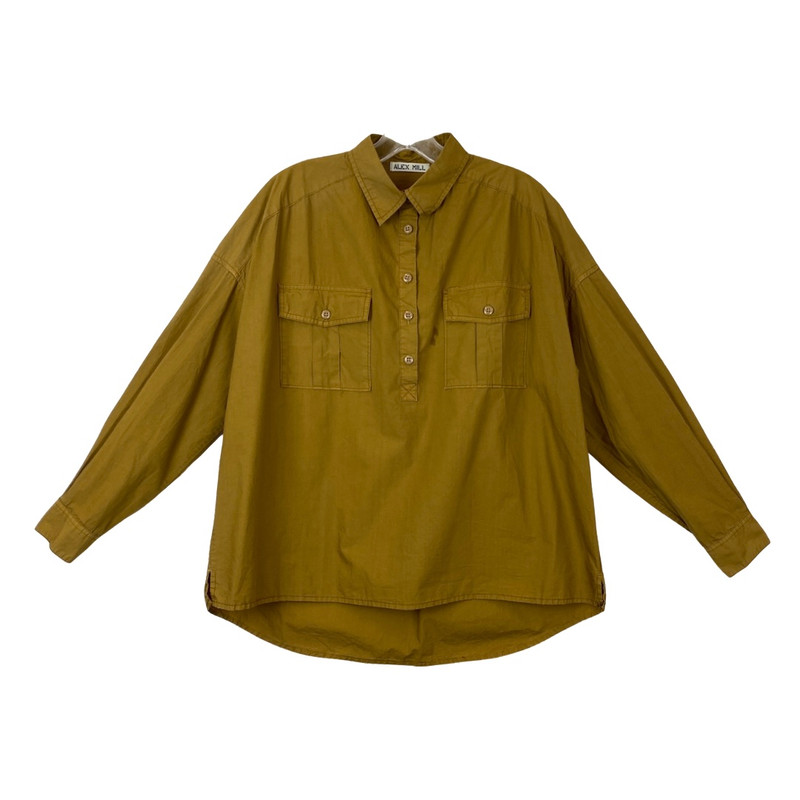 Alex Mill Keeper Tan Popover Shirt-Thumbnail