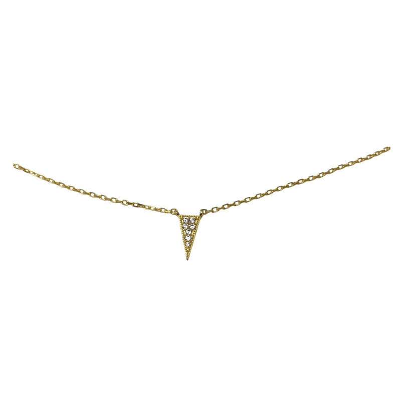 Shashi Pave Triangle Pendant Necklace-Thumbnail