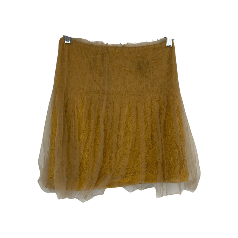 Rodarte for Target Ruffle Mesh Overlay Lace Skirt-front