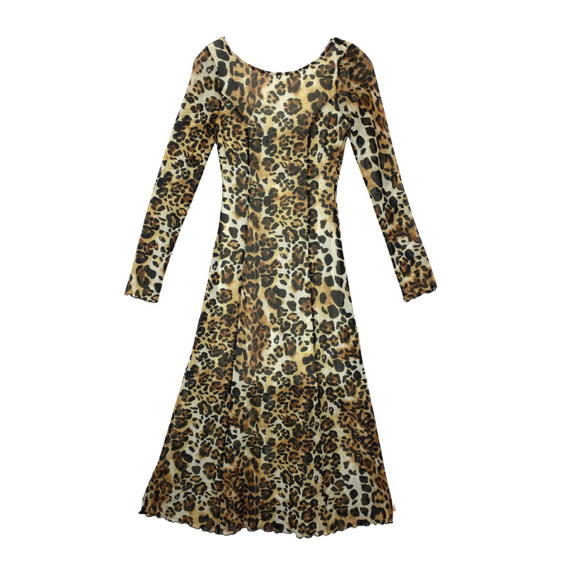 & Other Stories Mesh Leopard Print Dress-Thumbnail