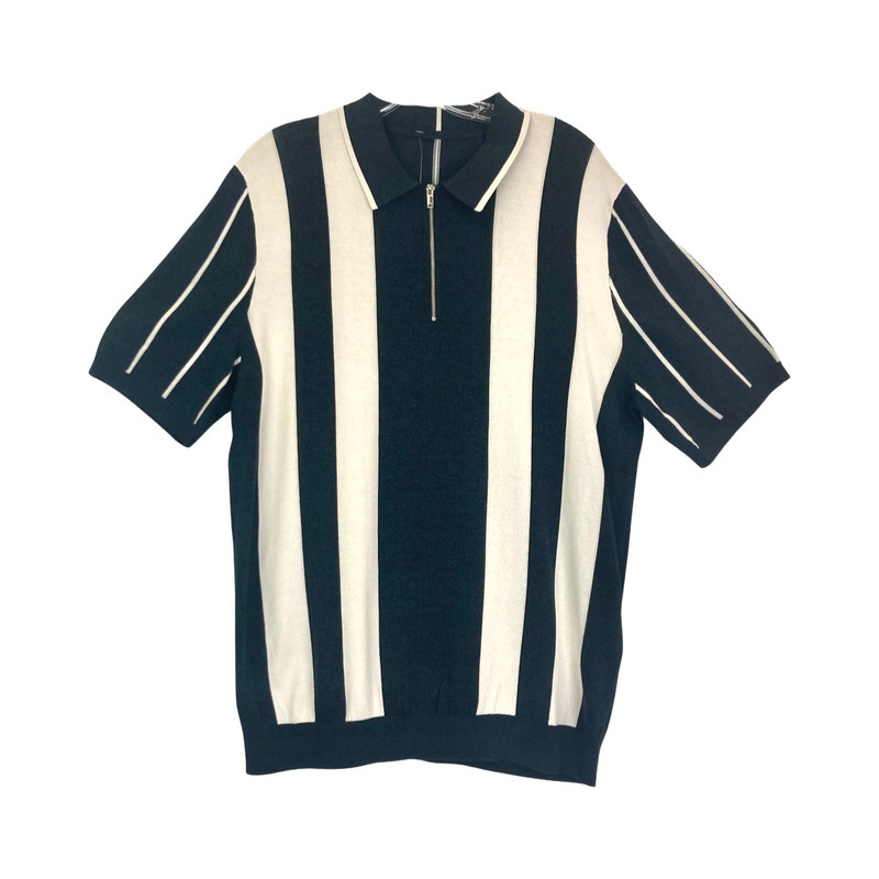Reiss Striped Half Zip Striped Shirt-Thumbnail