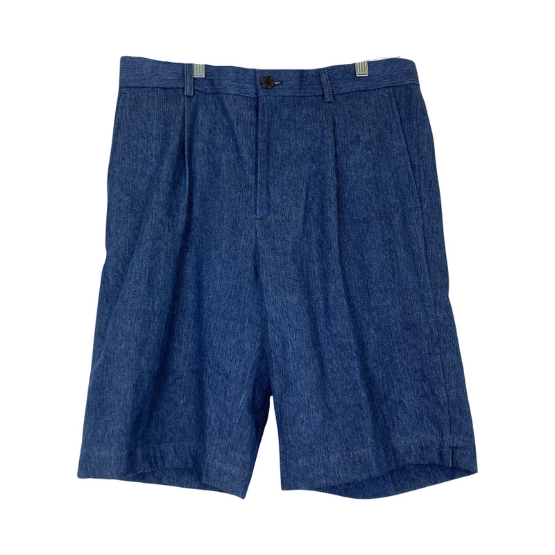 Niuhans Pleated Linen Blend Shorts-Thumbnail