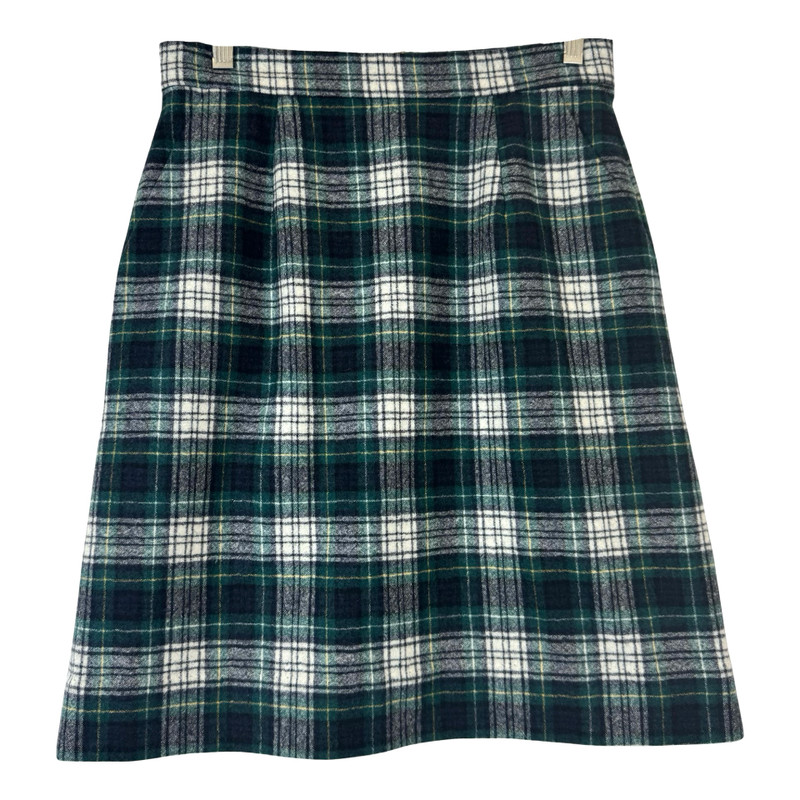 Pocketed Plaid Skirt-Thumbnail