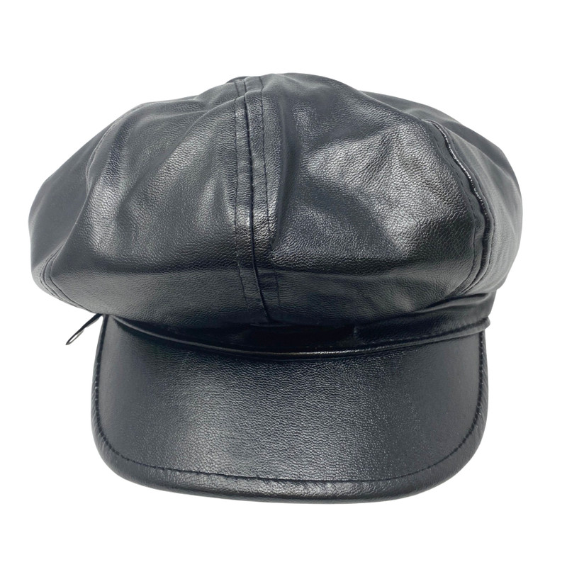 Black Leather Cap-Thumbnail