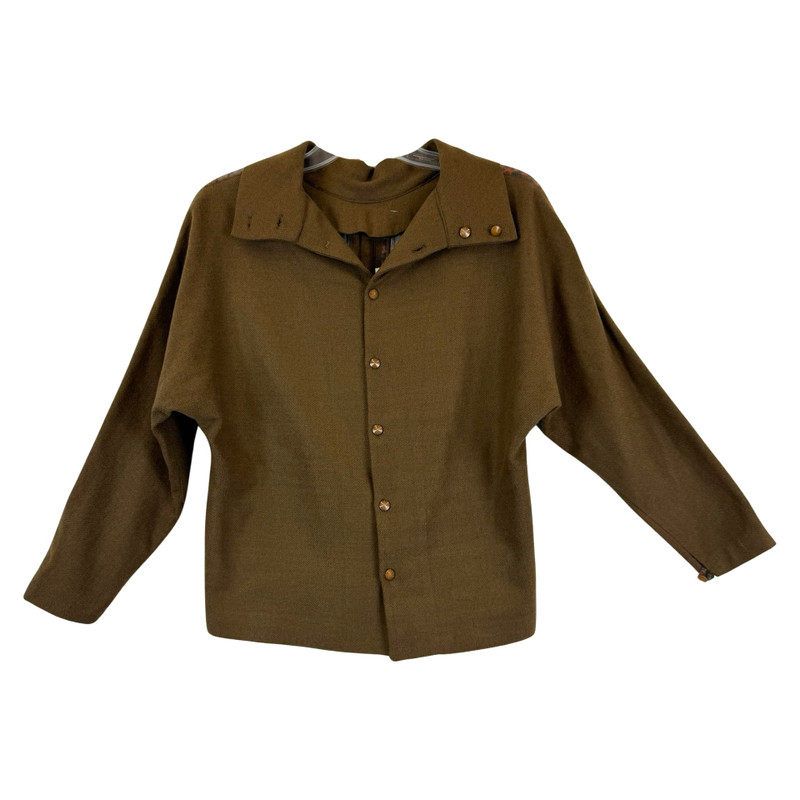 Vintage Original Lee Mode Wool Blend Rhinestone Floral Patterned Jacket-Thumbnail