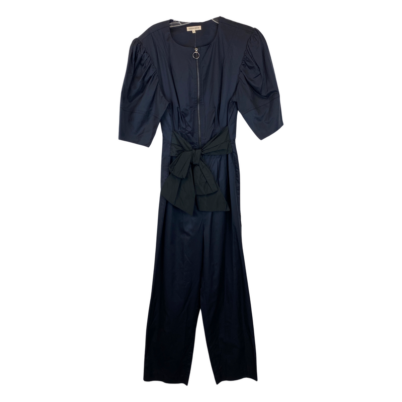 Rebecca Taylor Bow Belted Short Sleeve Jumpsuit-Thumbnail