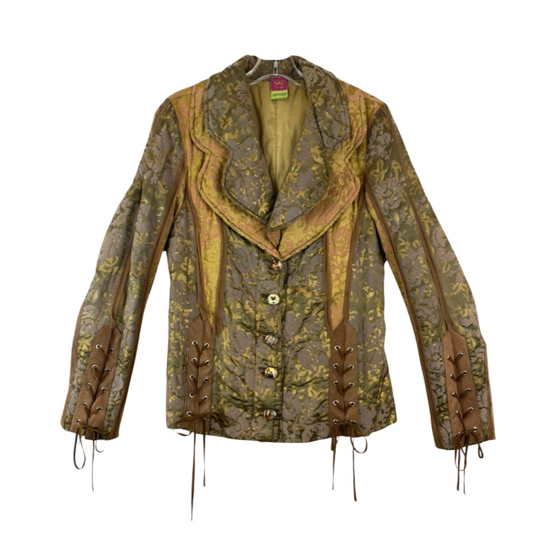 Save the Queen Double Collared Multi Pattern Jacket-Thumbnail