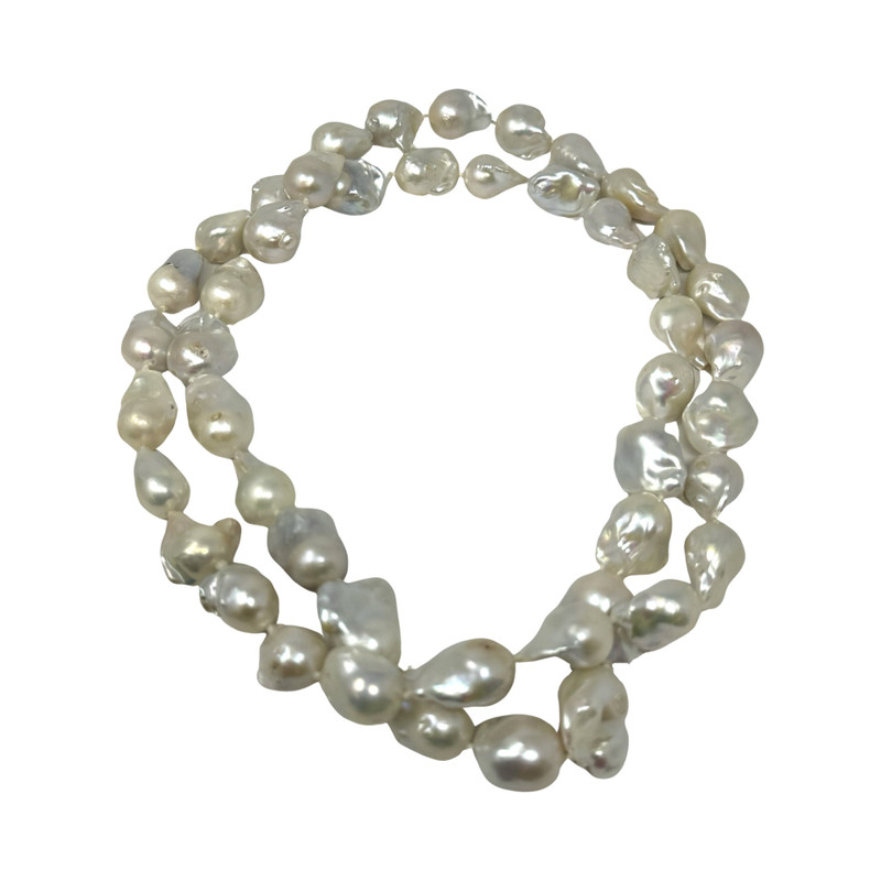 Heavyweight Iridescent Pearl Necklace-Thumbnail