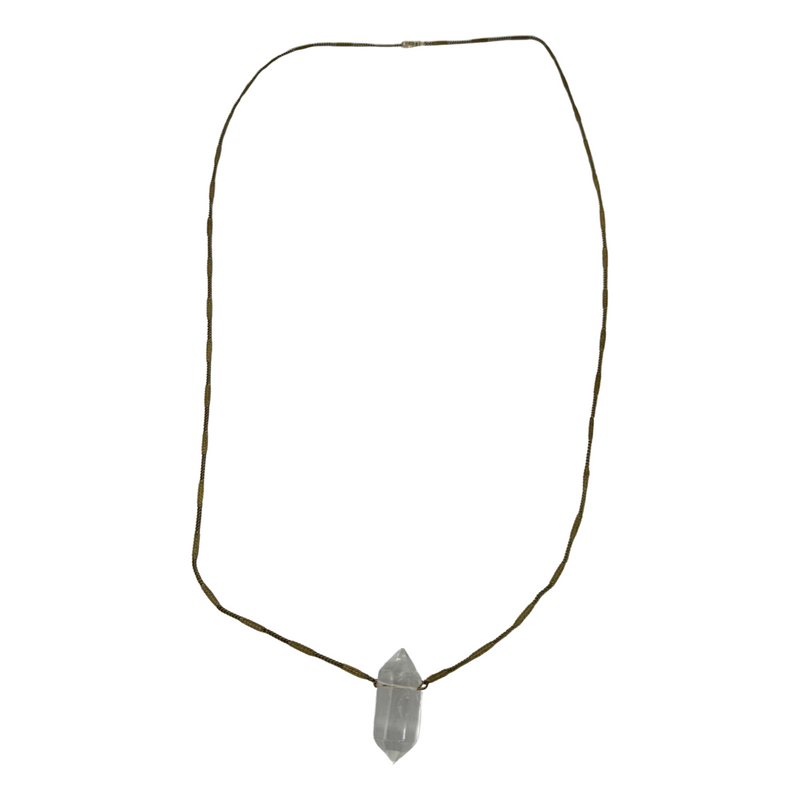 Long Crystal Pendant Necklace-Thumbnail