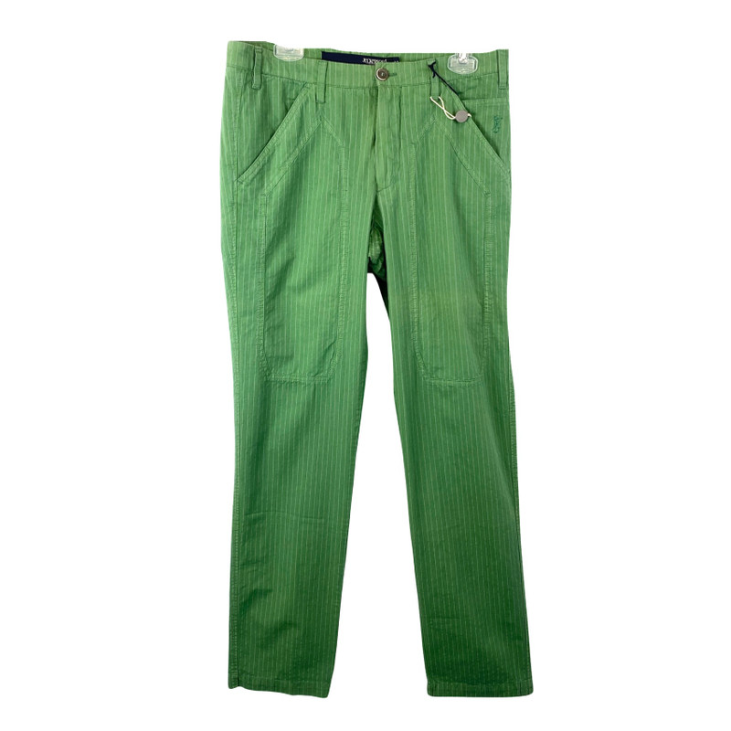 Jeckerson Green Pinstripe Pants-Thumbnail