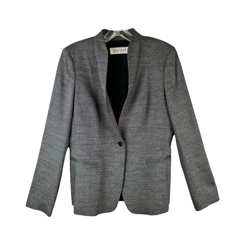 Max Mara Collarless Blazer-front