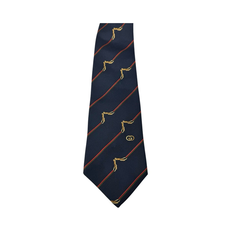 Vintage Gucci Patterned Silk Tie-Thumbnail