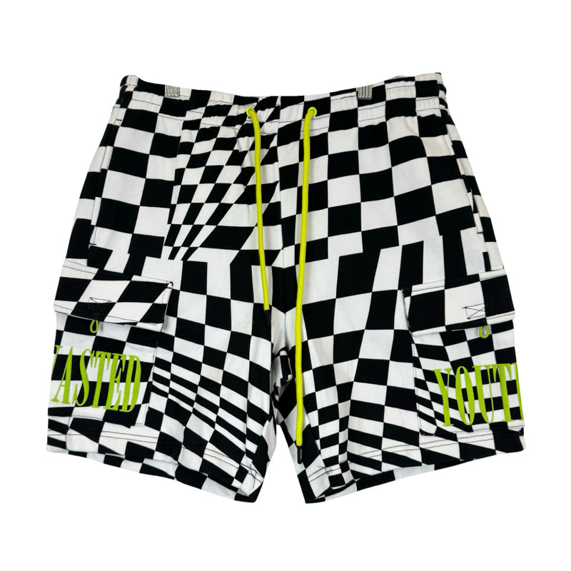 WESC Marty Warped Checkerboard Cargo Shorts-Thumbnail