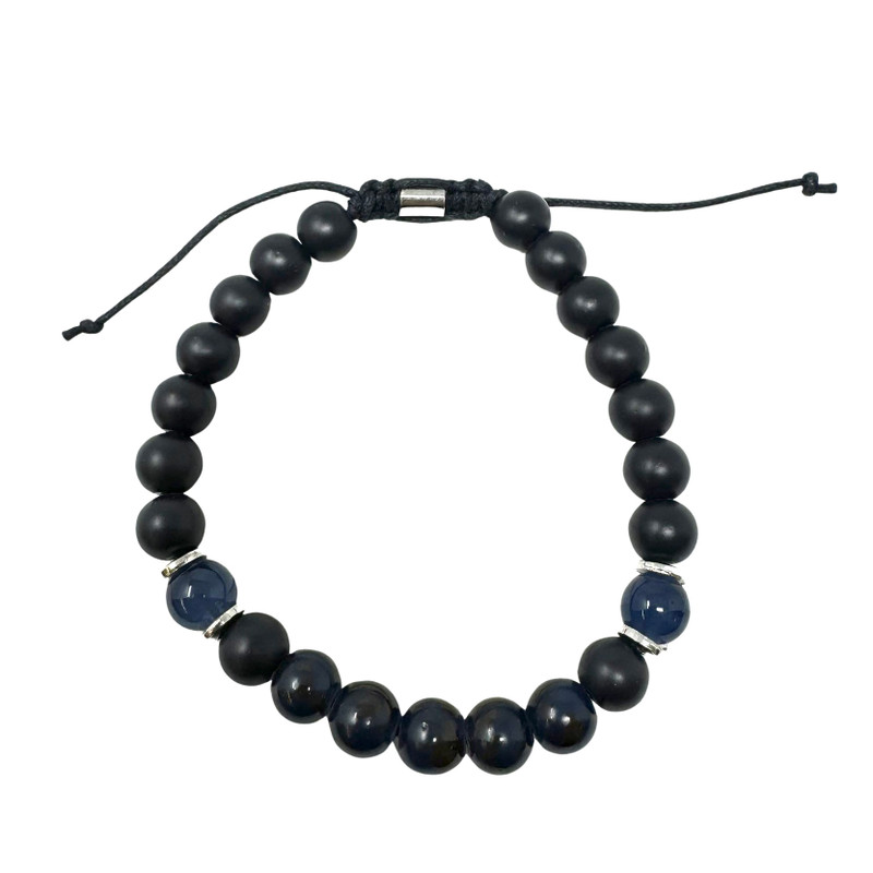 Black and Blue Stone Bracelet-Thumbnail