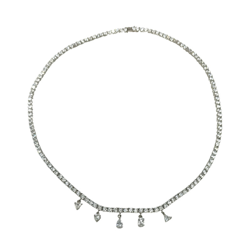 Gold Tone Decorative Chain Necklace-Thumbnail