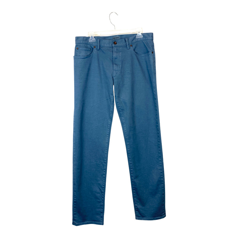 Todd Snyder Club Blue Straight Fit 5-Pocket Chino Pants- Front