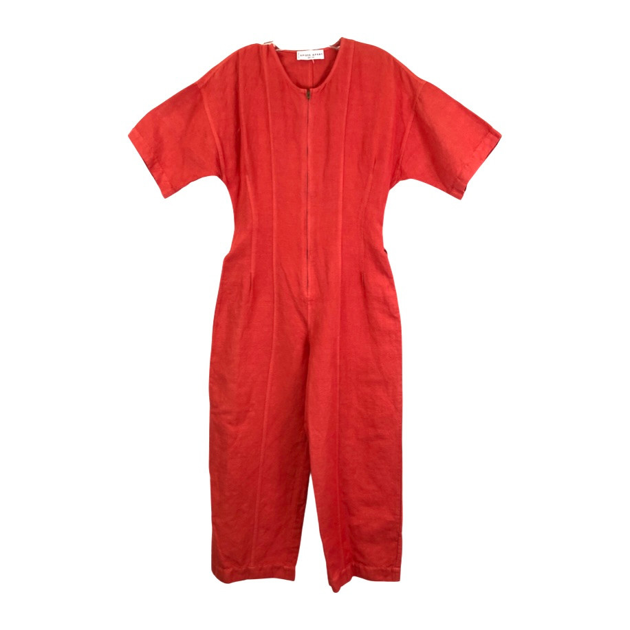 Image of Apiece Apart Self Tie Linen Jumpsuit