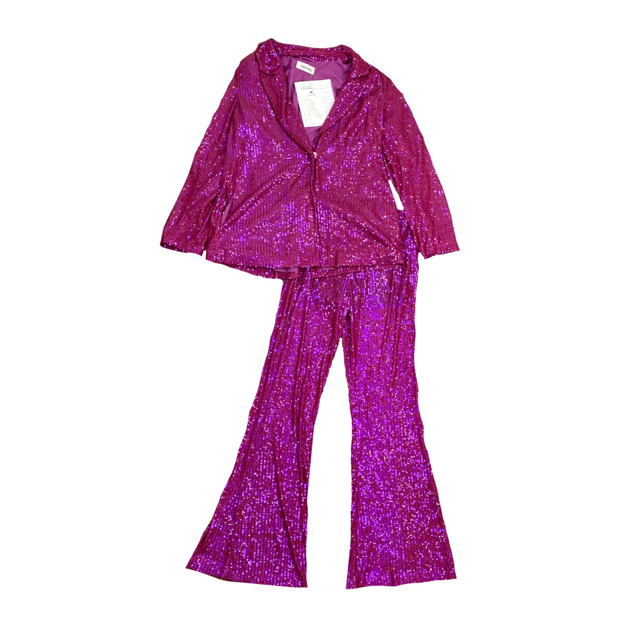 Image of Dcor Holiday Sequin Blazer and Pant Set
