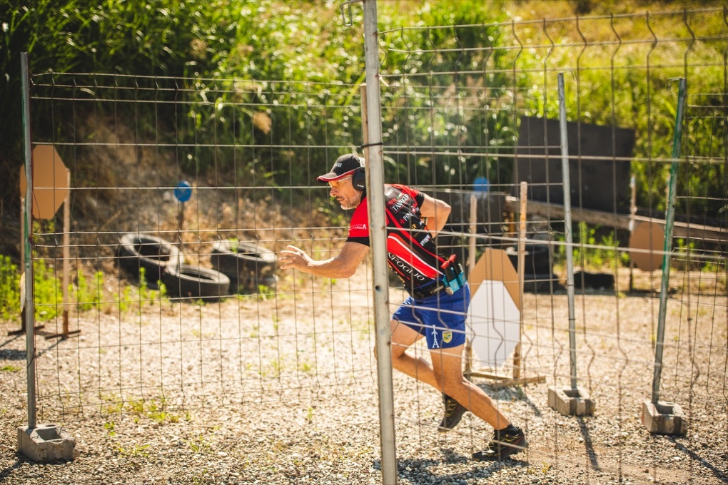 Team Tanfoglio competitor moving through a stage