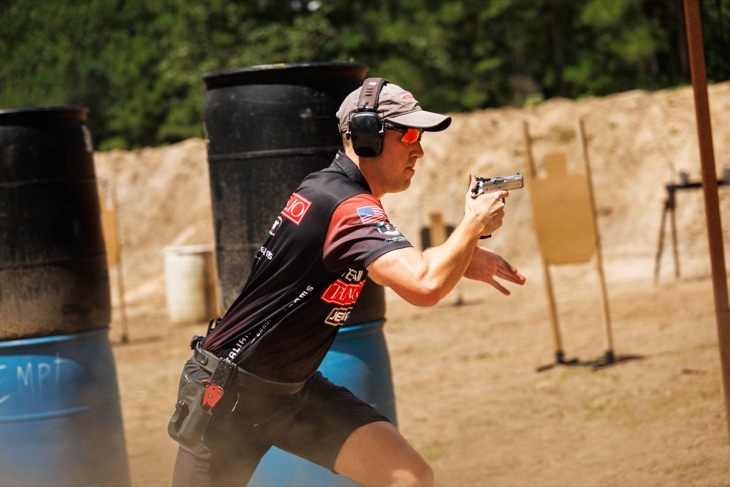 Team Tanfoglio shooter engaging targets
