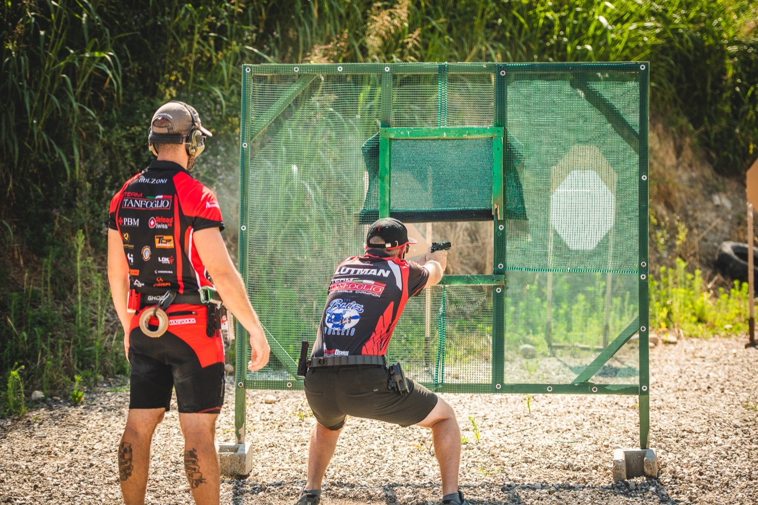 Team Tanfoglio members competing at an IPSC match