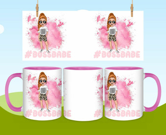 pink boss babe Mug Customisable.