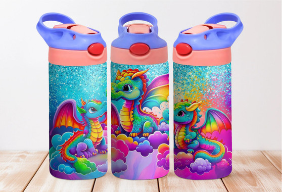 kids colourful dragon  350ml tumbler