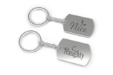 Nice and Naughty BFF Matching Keychains Christmas Gift for Best Friend