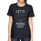 Let's Hang Out Bat Womens Navy Shirt