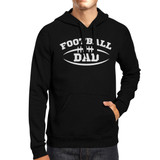 Football Dad Men Black Funny Design Hoodie For Football Fan Dad