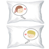 Dreaming About You Couple Pillowcases Graphic Design Matching Pillow Cover