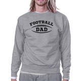 Football Dad Men's Grey Crewneck Sweatshirt Funny Dad Sweatshirt