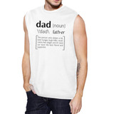 Dad Noun Mens White Muscle Top Father's Day Design Sleeveless Tanks