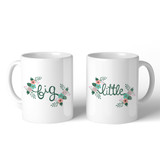 Big Little Floral BFF Matching Gift Coffee Mugs 11 Oz Perfect Gift