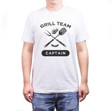 Grill Team Captain Funny White T-Shirt For Dad Great Farthers Day Gift