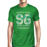 Santa Cruz Beach California Mens Green Shirt