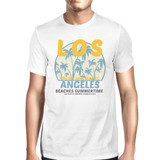 Los Angeles Beaches Summertime Mens White Shirt