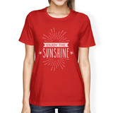 Enjoy The Sunshine Womens Red Shirt