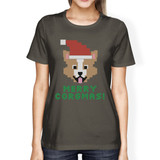 Merry Corgmas Corgi Womens Dark Grey Shirt