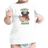 Merry Pugmas Pug Baby White Shirt