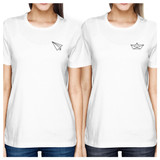 Origami Plane And Boat BFF Matching White Shirts