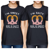 Sweet And Salty BFF Matching Navy Shirts