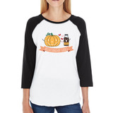 Pumpkin Spice Relationship Goals Womens Black And White BaseBall Shirt