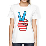 Peace Sign American Flag Graphic Tee Unique 4th Of July Shirt Ideas
