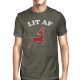 Lit Af Mens Dark Grey Shirt