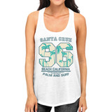 Santa Cruz Beach California Womens White Tank Top