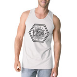 Stay Salty Mens White Sleeveless Tee Shirt Funny Graphic Tank Top