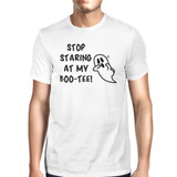 Stop Staring At My Boo-Tee Ghost Mens White Shirt