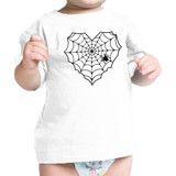 Heart Spider Web Baby White Shirt